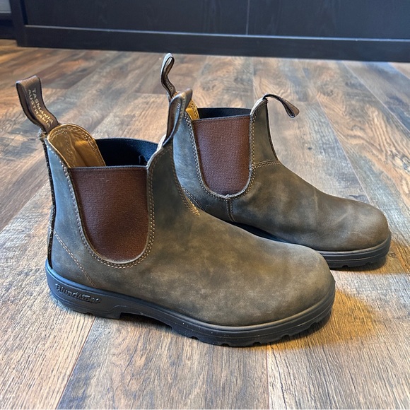 ~*~ Blundstone Classic Chelsea Boots Rustic Brown 9M ~*~ - Picture 3 of 7